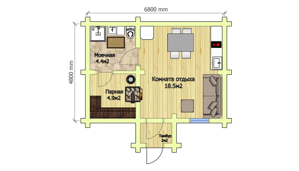 План бани #831