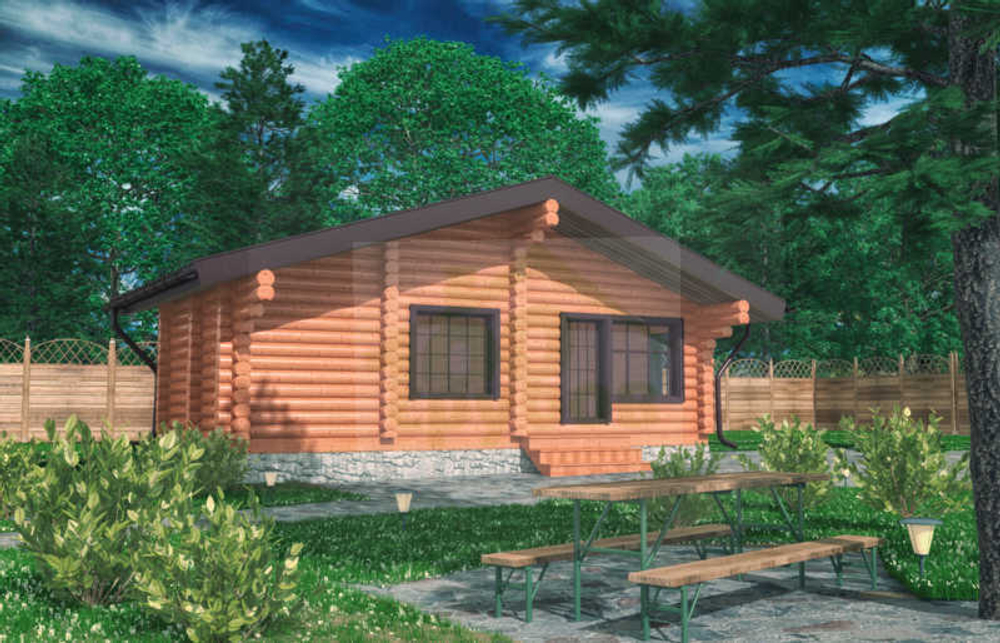 Одноэтажная баня #626