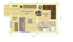 Планировка бани #1054