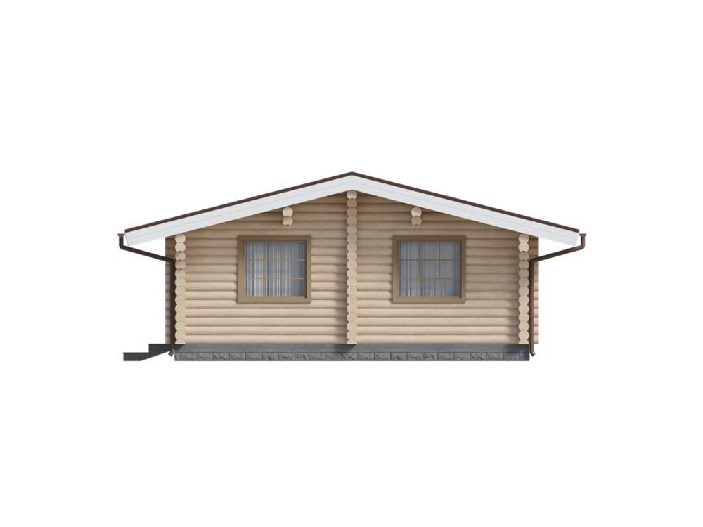 Деревянный дом-коттедж с 2 спальнями