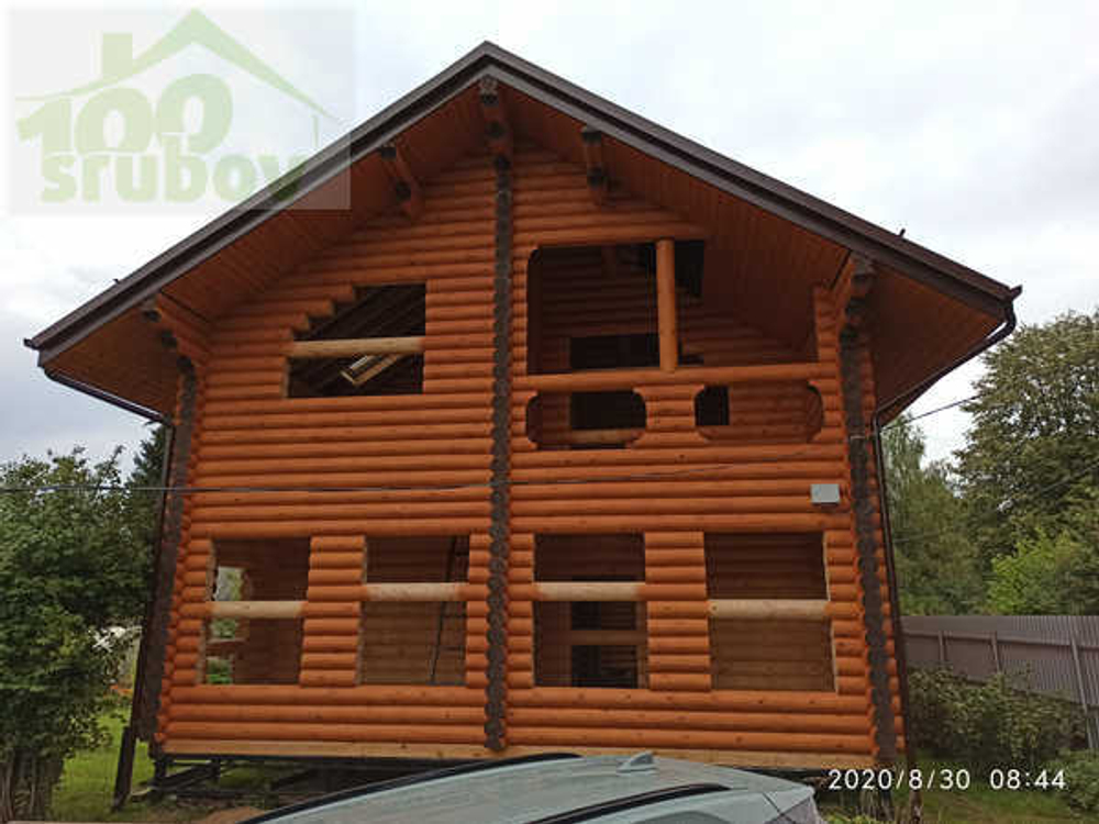 Сборка сруба коттеджа 867 завершена в марте 2020 года