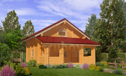 Проект дома-бани из сруба #510