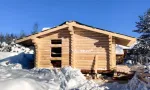 Баня #1476 в бревне 220мм в январе 2026