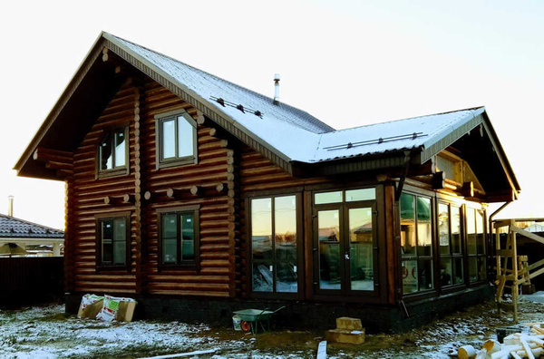 Из бревна и бруса дом-баня