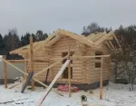 Баня #1416  в бревне 240мм. октябрь 2023 года.