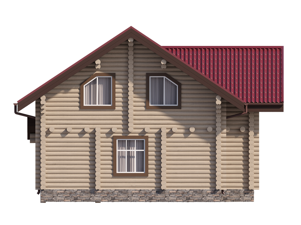 Современные дома из оцилиндрованного бревна сруба