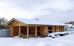 #1376 начало отделки бани