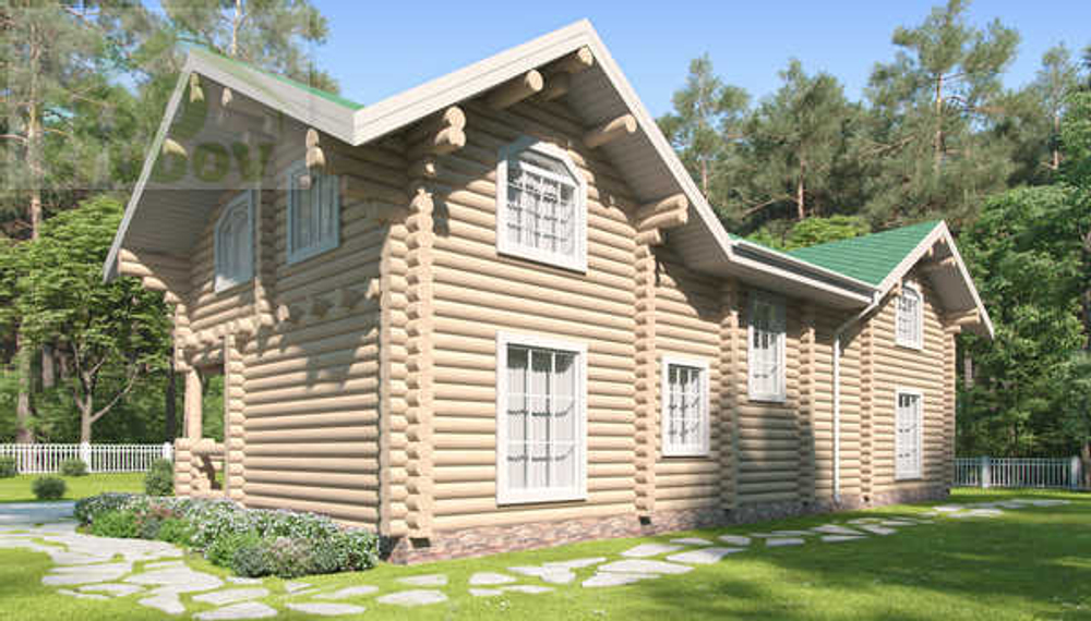 Дома из оцилиндрованного бревна #1071