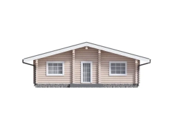 Одноэтажный коттедж-сруб | 3 спальни