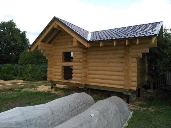 Из бревна и бруса проекты бань 5 х 5  #803