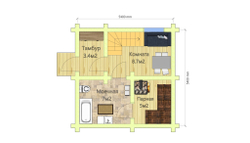 План первого этажа бани #70