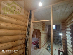 Сруб-коттедж 848: обсада (окосячка), окна, двери, водосточная система, фундамент винтовые сваи