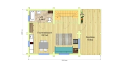 Деревянный дачный дом