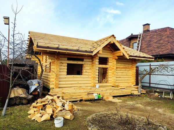 #1235 сруб собран под постоянные стропила