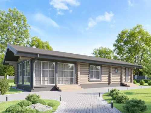 Бани деревянные одноэтажные из бревна