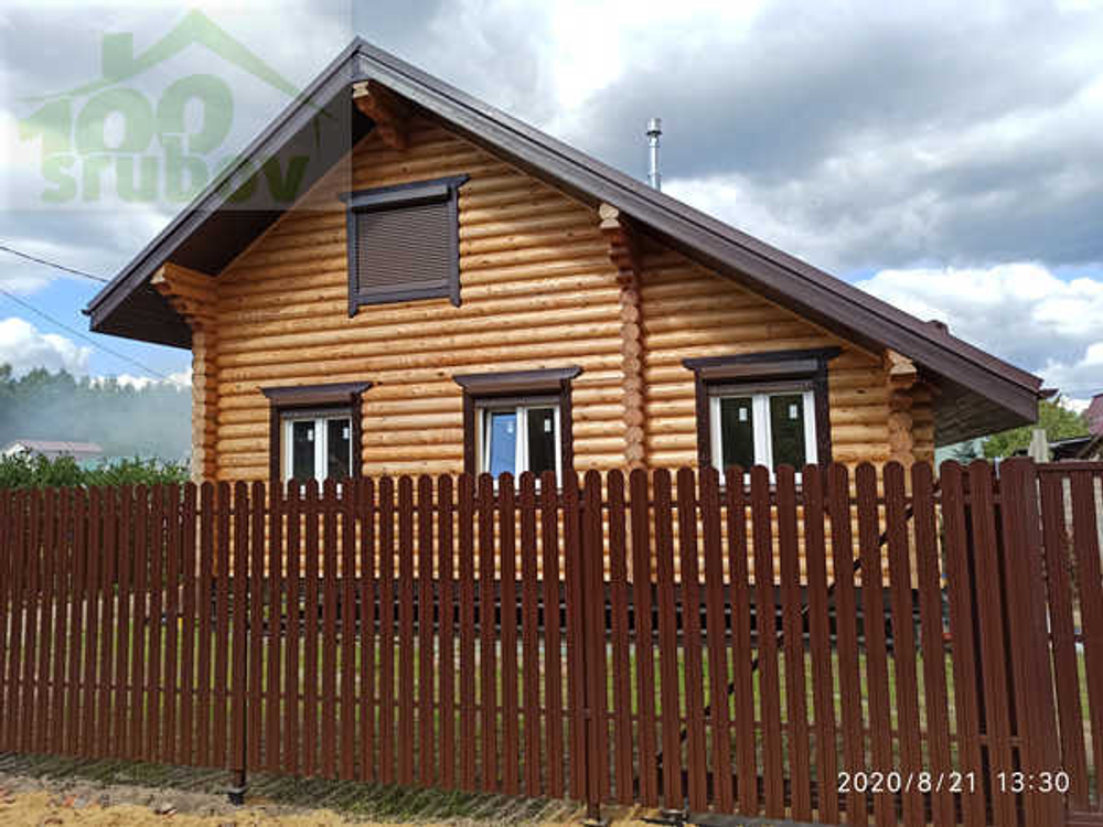 Срубы из бревен: загородные дома с мансардой по проекту 122 под усадку и под ключ