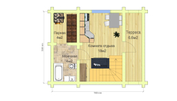 План 1 этажа, размеры в осях