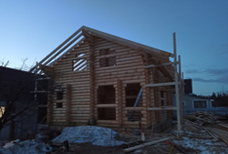 сруб собран #1107 под постоянные стропила