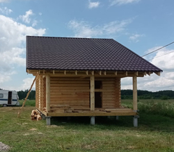 сруб #1083 собрана под металлочерепицу 03/07/2021