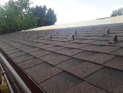 монтаж гибкой черепицы бани #1049