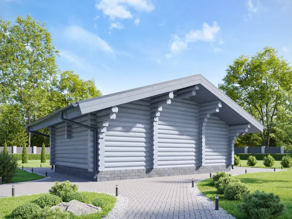 Одноэтажная современная баня 6 х 9