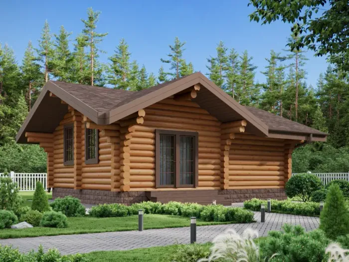 Большая русская баня из северного бревна сруба 1