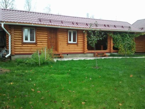 Проект и сруб бани с хозблоком и беседкой