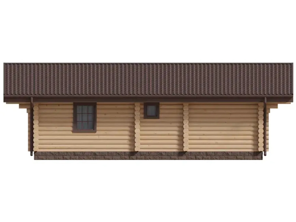 Деревянная баня с двумя комнатами-спальнями