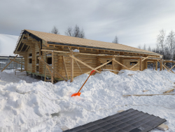 Дом из бревна 240мм #1590 в декабре 2025 года