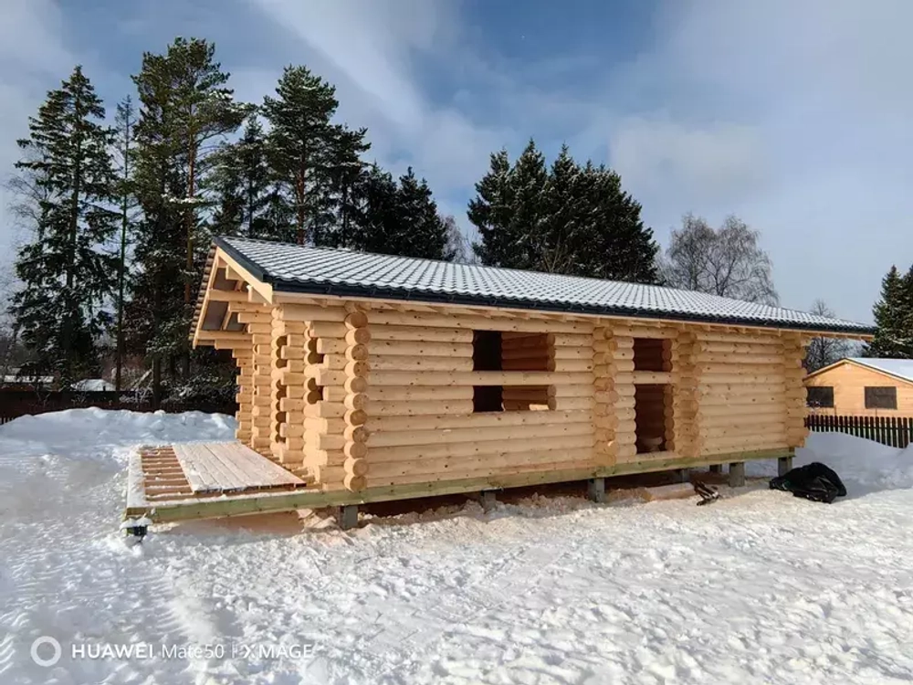 дом в стиле кело #1330 под металлочерепицу в марте 2023 г.