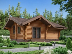 Большая русская баня из северного бревна сруба