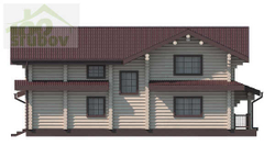 Строительство срубов домов из бревна с балконом