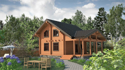 Проекты бань с 3 комнатами на мансарде #704