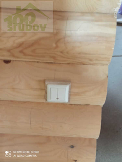 Сруб-коттедж 848: обсада (окосячка), окна, двери, водосточная система, фундамент винтовые сваи