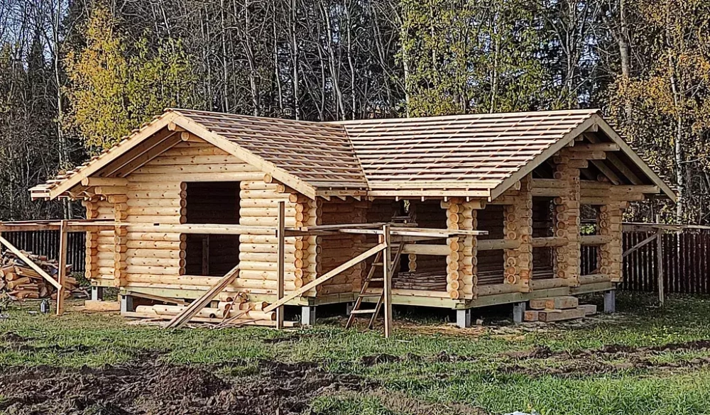 #1298 монтаж обрешетки, мембраны бани. октябрь 2022