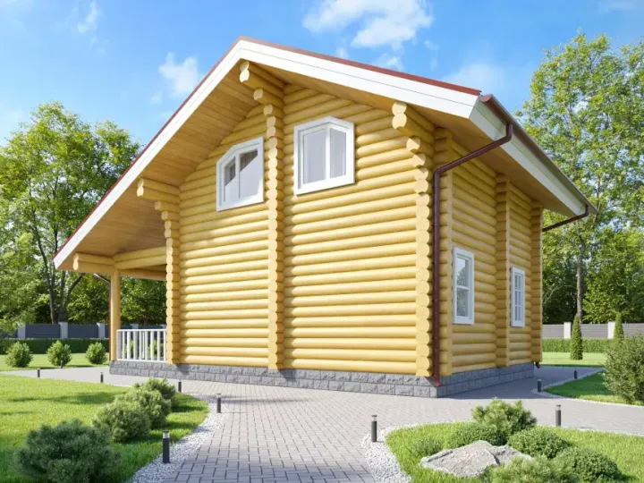 Деревянный дачный дом из бревна