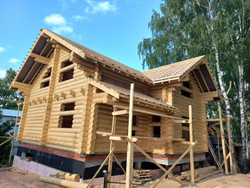 Бревно 280мм, сборка сруба в июне 2022 #1190