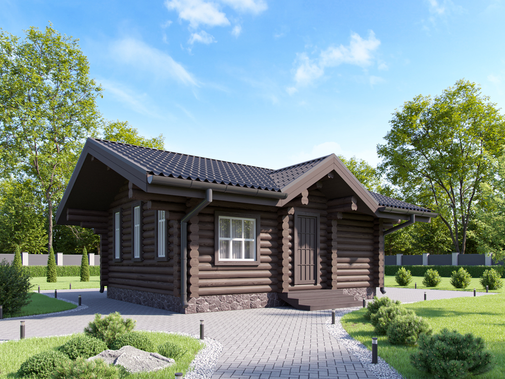 Баня #1235 по бревну 6 х 7.3