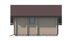 Дом-баня из бревна с террасой