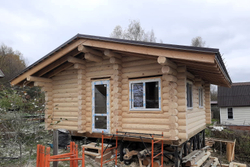 баня #1412 в октябре 2024 года: шлифовка, окосячка, установка окон