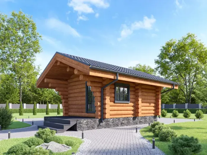 Небольшие баньки из бревна