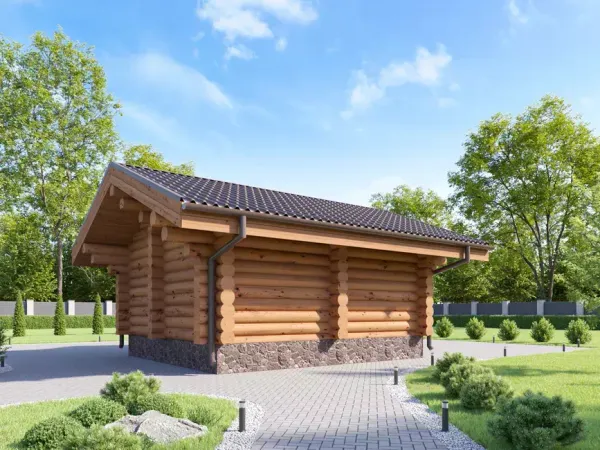 Баня 5 х 6 из бревна 2