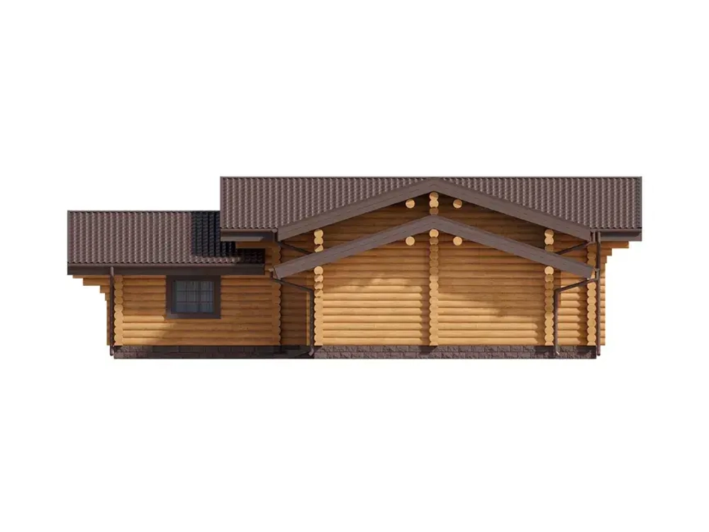 Одноэтажная баня из бревна