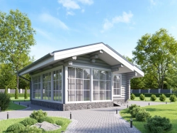 Баня с верандой-галереей