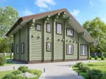 Современный дом с мансардой из бревна