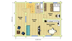 План первого этажа 9 х 12 #1090
