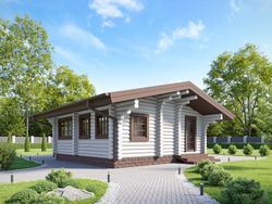 Современная баня с двумя комнатами