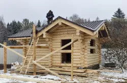 Баня #1416  в бревне 240мм. октябрь 2023 года.