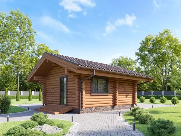 Бани 5 х 6 из оцилиндрованного бревна цена