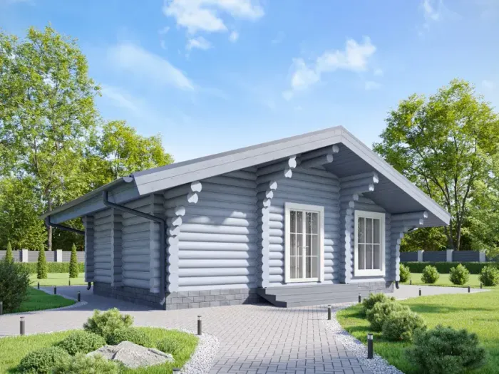 Одноэтажная современная баня 6 х 9